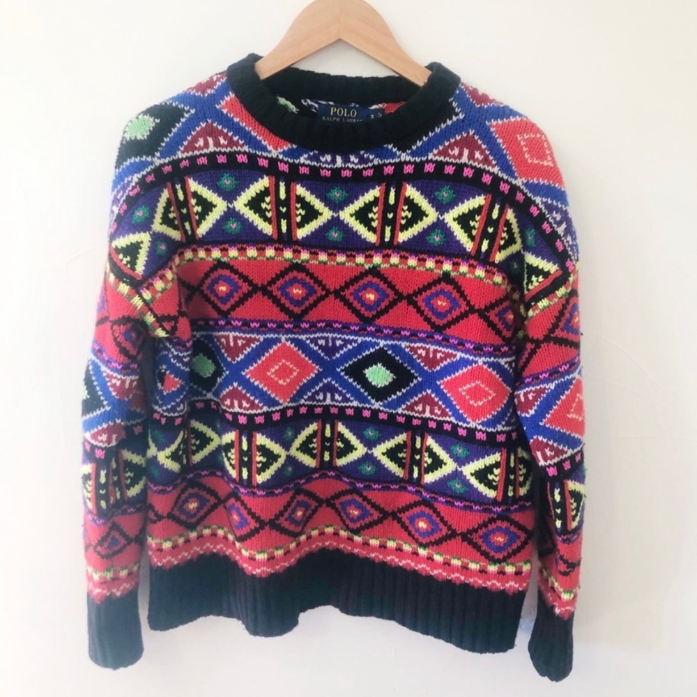 Polo Ralph Lauren Black Nordic Wool Sweater